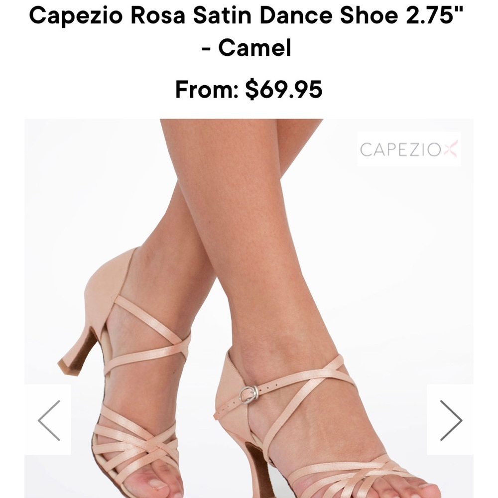 Capezio Black and Tan Strappy Heels - Picture 4 of 4